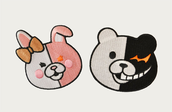 Monobear and Monomi Patches (Dangan Ronpa)