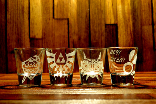 Legend of Zelda Shot Glass Set of 4